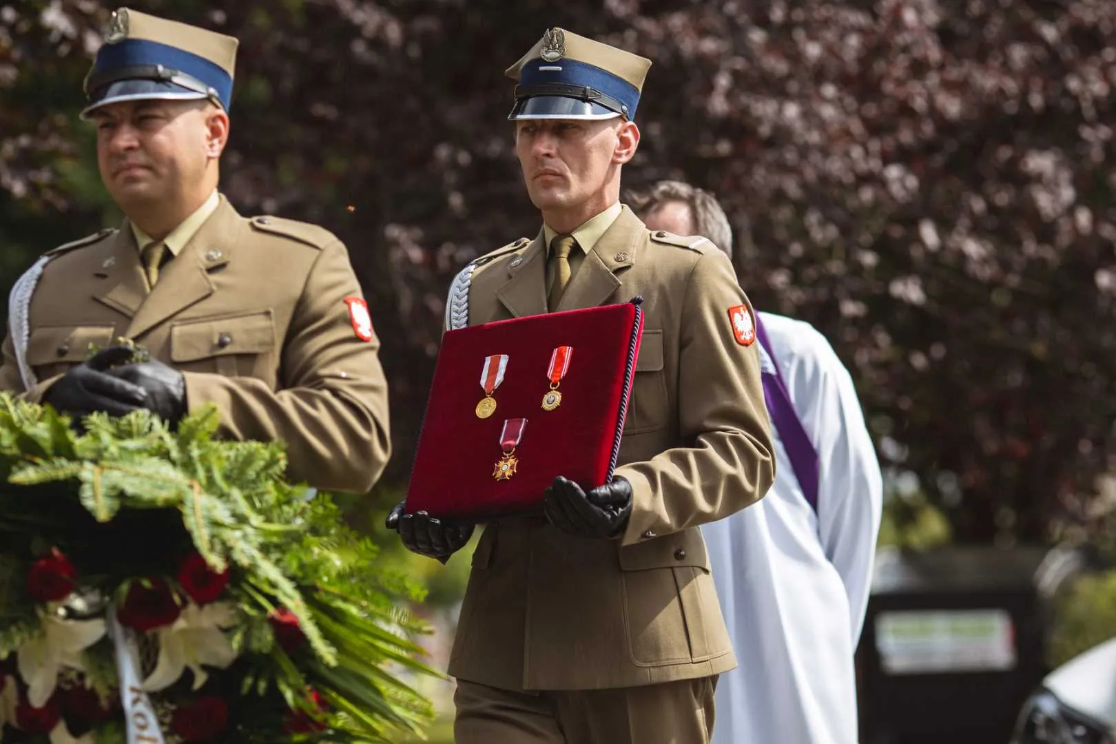 Ceremonia pogrzebu wojskowego w Warszawie
